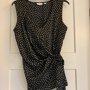 My &Co v neck sheer tank with tie front